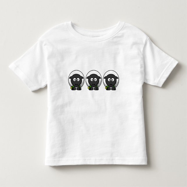 Cute Cartoon Lamb Toddler T-shirt (Front)