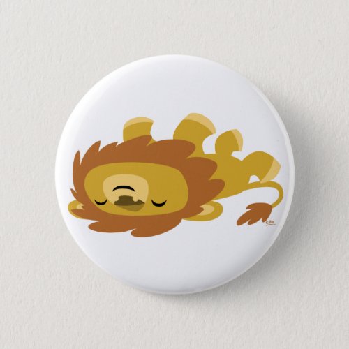 Cute Cartoon Lazy Lion Button Badges