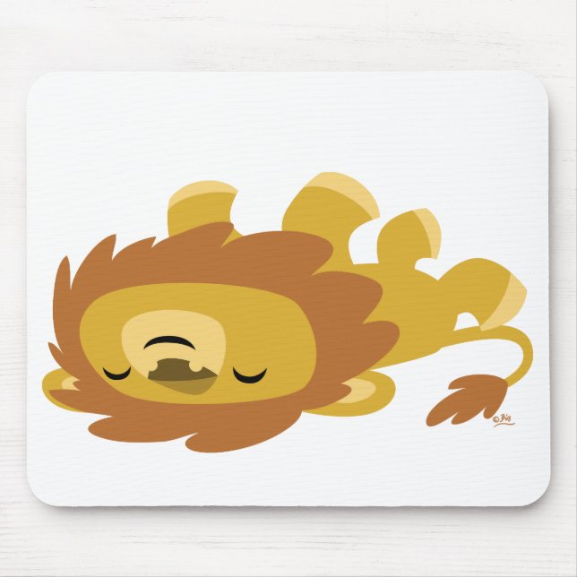 Cute Cartoon Lazy Lion mousepad (Front)