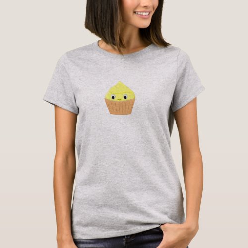 Cute Cartoon Lemon Cupcake T_Shirt