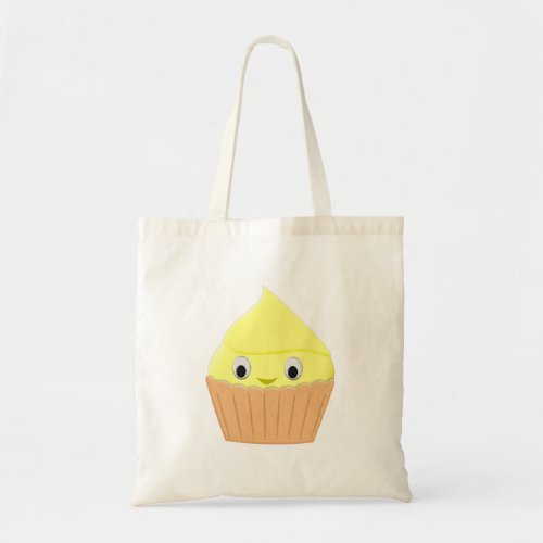 Cute Cartoon Lemon Cupcake Tote Bag
