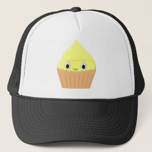 Cute Cartoon Lemon Cupcake Trucker Hat