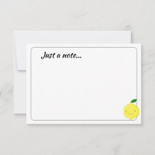 Cute Cartoon Lemon Custom Just a Note