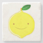 Cute Cartoon Lemon Stone Coaster