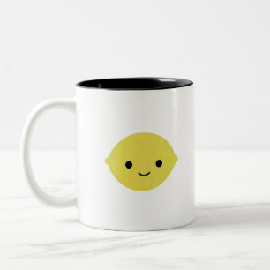Cute Cartoon Lemon Two-Tone Coffee Mug