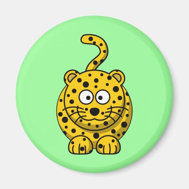 Cute Cartoon Leopard Magnet (Front)