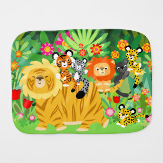 Cute Cartoon Liger and Friends Burp Cloth