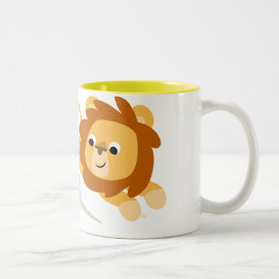 Cute Cartoon Lion and Unicorn mug