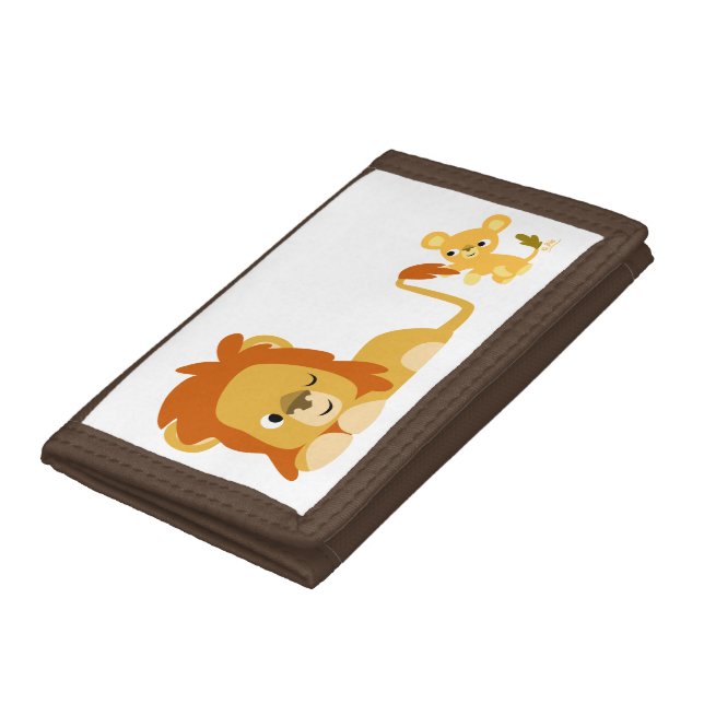 Cute Cartoon Lion Dad and Cub Wallet (Bottom)