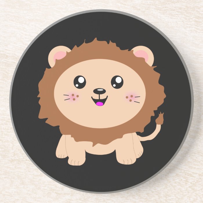 Cute cartoon Lion Drink Coasters