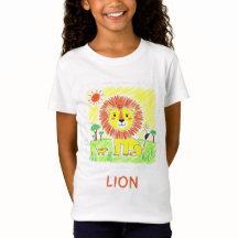 Cute Cartoon Lion - Kids Animal Art