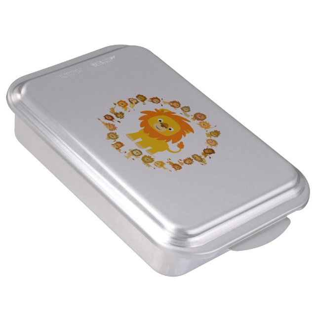 Cute Cartoon Lion Mandala Cake Pan (Side)