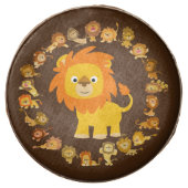 Cute Cartoon Lion Mandala Oreo Cookies (Front)