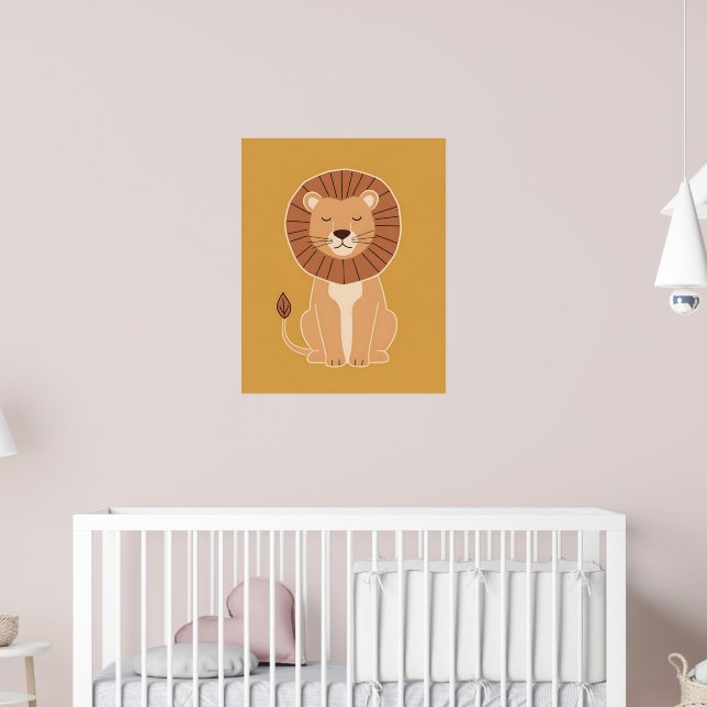 Cute Cartoon Lion Nursery Poster (Nursery 2)
