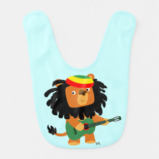 Cute Cartoon Lion of Zion Baby Bib