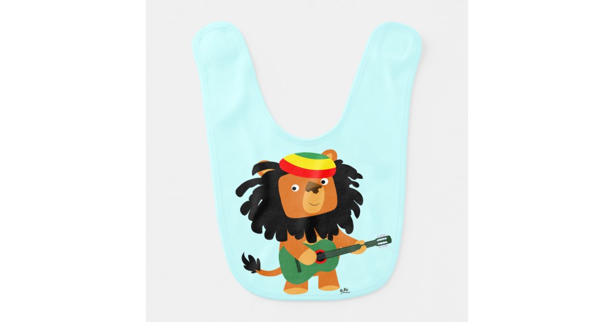 Cute Cartoon Lion of Zion Baby Bib | Zazzle