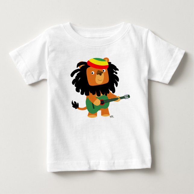 Cute Cartoon Lion of Zion Baby T-shirt (Front)