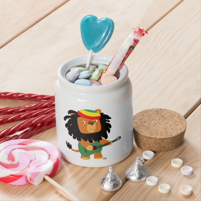 Cute Cartoon Lion of Zion Candy Jar (In Situ)