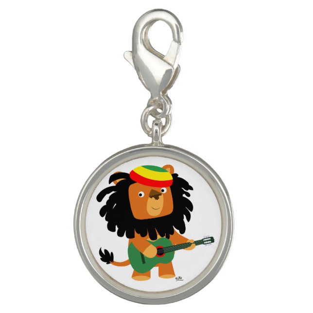 Cute Cartoon Lion of Zion Charm (Front)
