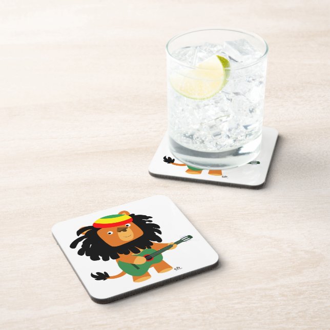 Cute Cartoon Lion of Zion Coasters Set (Right Side)