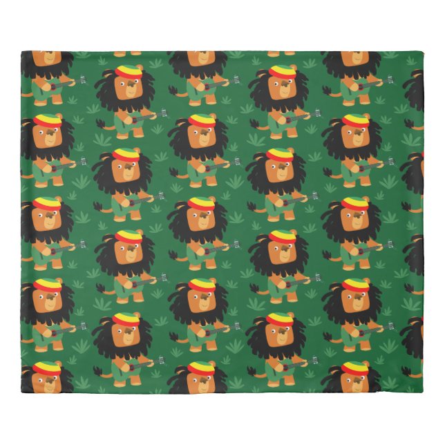 Cute Cartoon Lion Of Zion Duvet Cover (Front)
