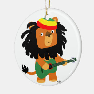 Cute Cartoon Lion of Zion Ornament