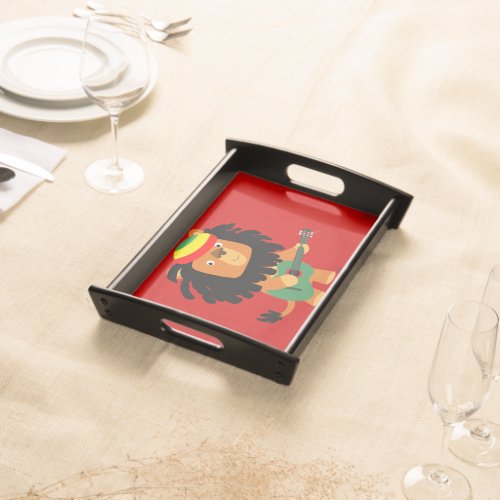 Cute Cartoon Lion of Zion Serving Tray