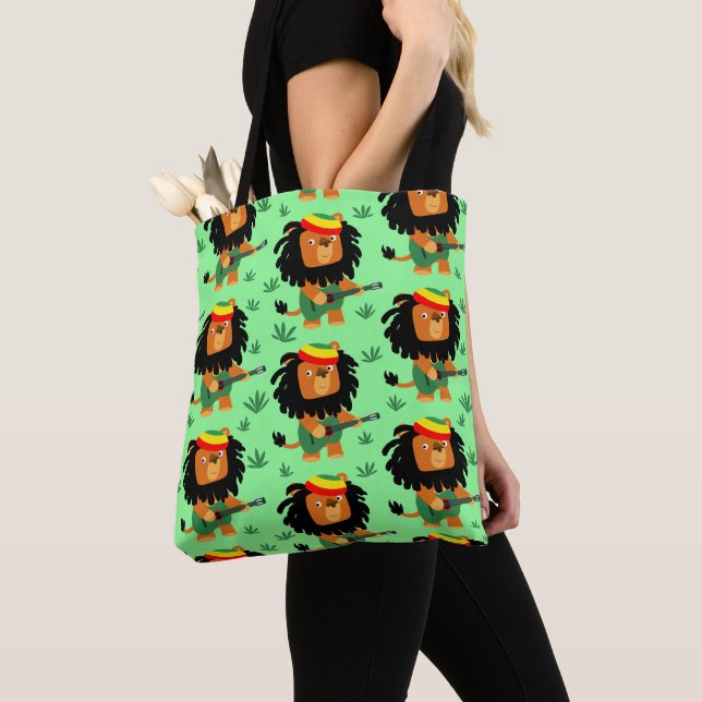 Cute Cartoon Lion Of Zion Tote Bag (Close Up)