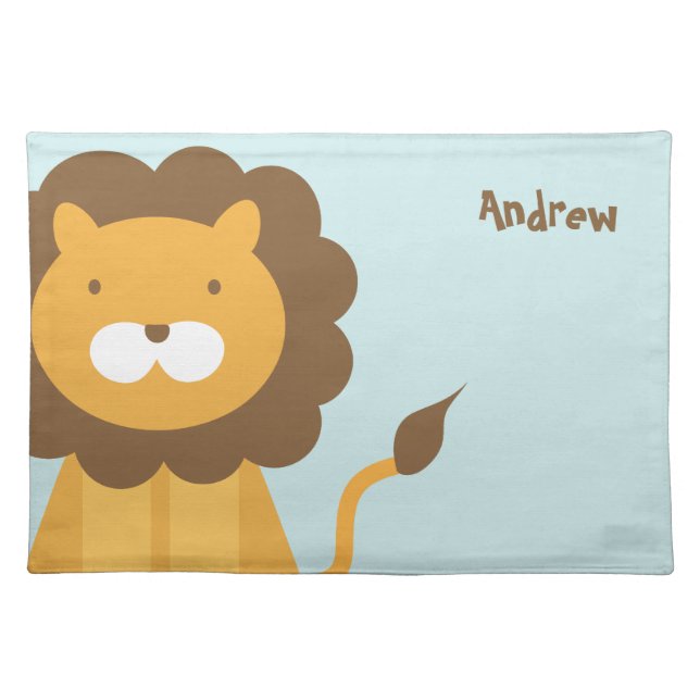 Cute Cartoon Lion Placemat (Front)
