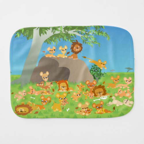 Cute Cartoon Lion Pride Burp Cloth