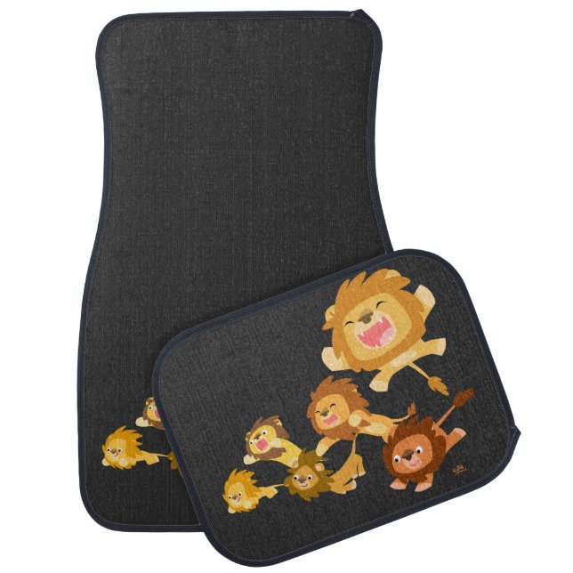 Cute Cartoon Lions' Parade Car Floor Mat (Set)