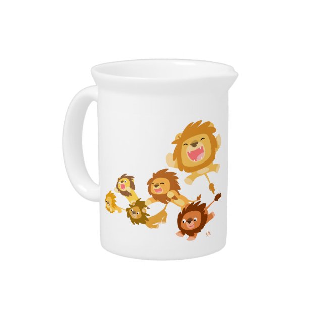 Cute Cartoon Lions' Parade Pitcher (Left)