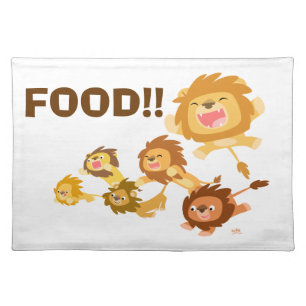 Cute Cartoon Lions' Parade Placemat