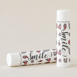 Cute Cartoon Lips Pattern Smile Lip Balm