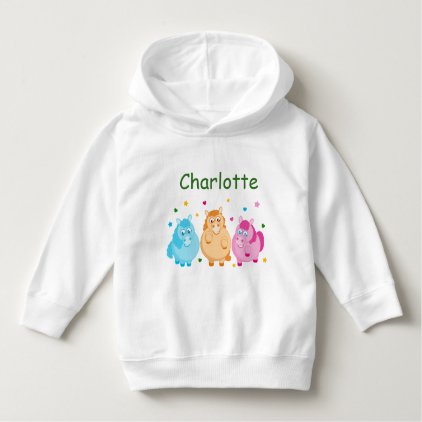 Cute cartoon little colorful ponies, hoodie