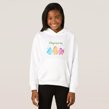 Cute cartoon little colorful ponies, hoodie