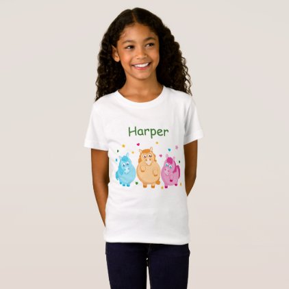 Cute cartoon little colorful ponies, T-Shirt