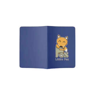 Cute cartoon little fox passport holder