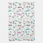Cute Cartoon Llama Pattern Kitchen Towel