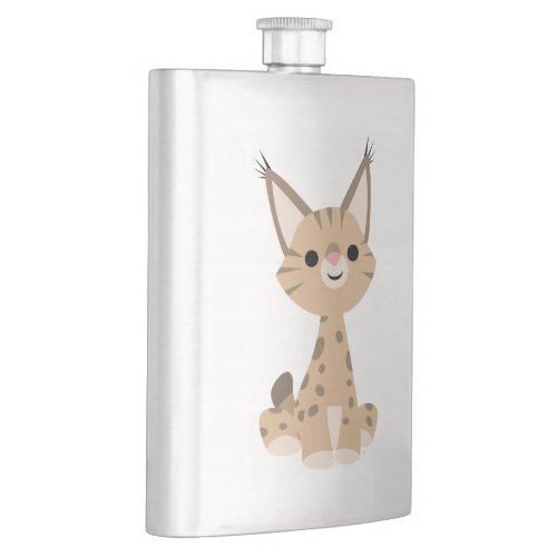 Cute Cartoon Lynx Classic Flask