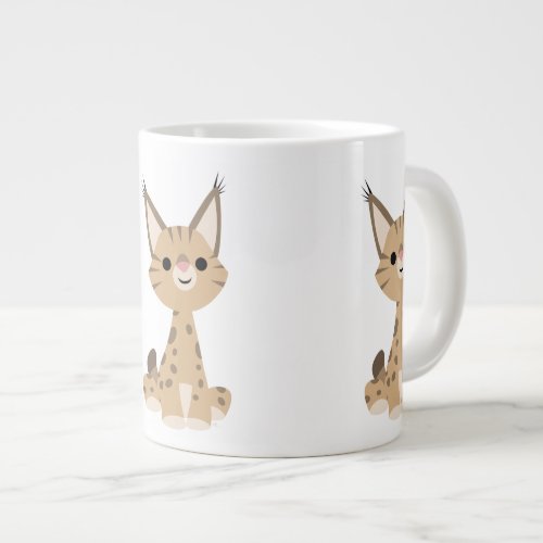 Cute Cartoon Lynx Jumbo Mug