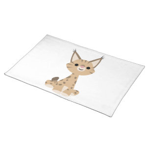 Cute Cartoon Lynx Placemat