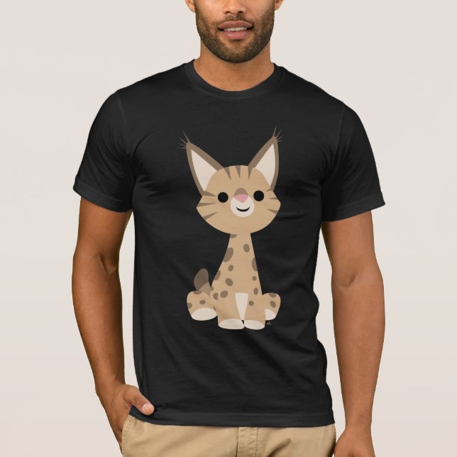 Cute Cartoon Lynx T-Shirt (Front)