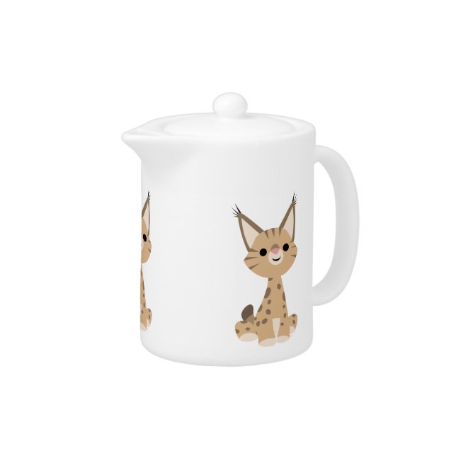 Cute Cartoon Lynx Teapot (Right)