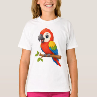 Cute Cartoon Macaw Parrot T-Shirt