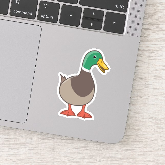 Cute Cartoon Mallard Duck Sticker (Detail)