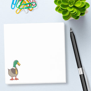 Cute Cartoon Mallard Duck with a Tie Post-it Notes