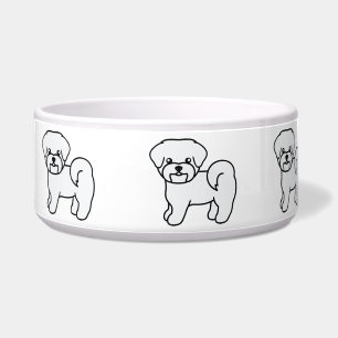 Cute Cartoon Maltese Breed Cartoon Dogs Bowl