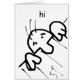 Cute Cartoon Man Peeking Over a Fence (Front)