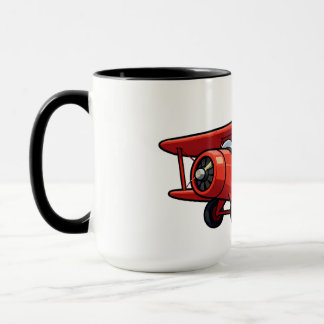 Cute Cartoon Mechanic with Red Car Illustration Mug